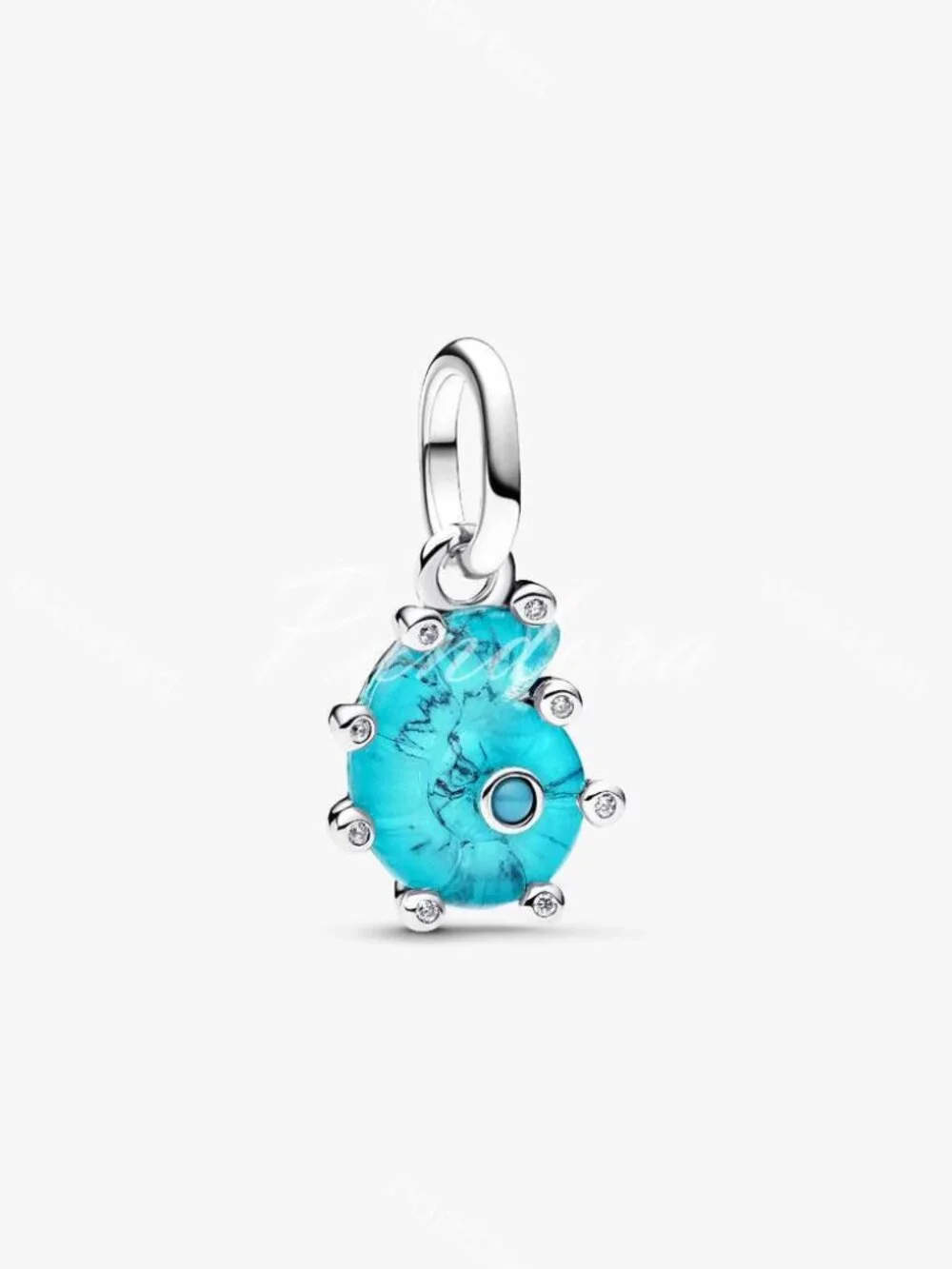 Pandora Blue Murano Glass Sea Snail Dangle Charm